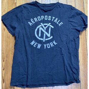 aeropostale nyc single stitch tshirt vintage black and‎ white size 2XL